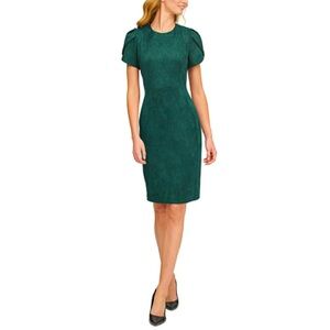 Calvin Klein Size 16 Women's Faux-Suede Tulip-Sleeve Dress